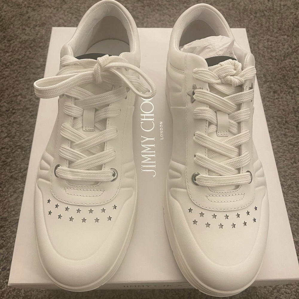 Jimmy Choo White Sneakers size 42 Mens NWT